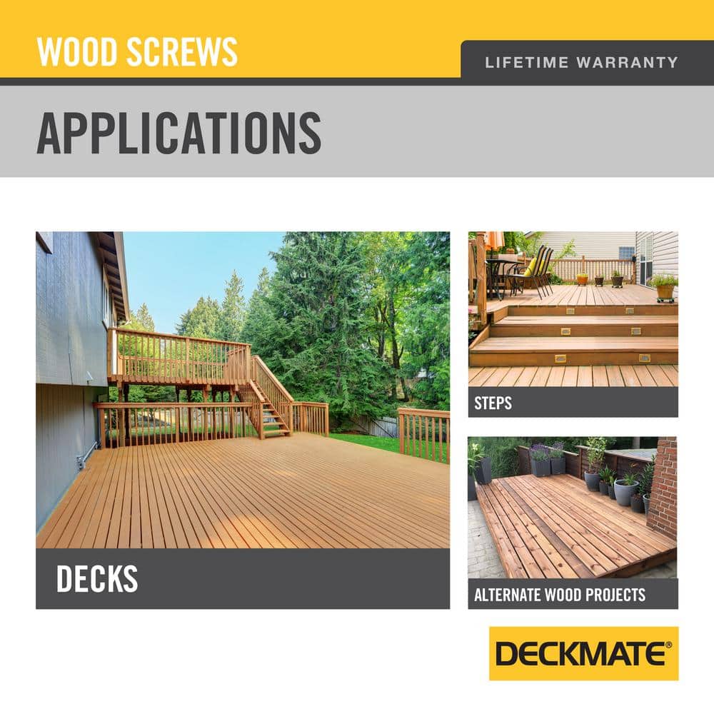 DECKMATE #9 x 3 in. Tan Star Flat-Head Wood Deck Screw 5 lbs.-Box (365-Piece)