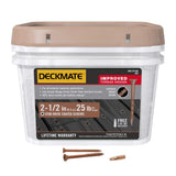 DECKMATE #9 x 2-1/2 in. Red Exterior Self-Starting Star Flat-Head Wood Deck Screws25 lbs box (1823 pcs)