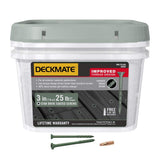 DECKMATE #9 x 3 in. Green Exterior Self-Starting Star Flat-Head Wood Deck Screws 25 lbs box (1543 pcs)