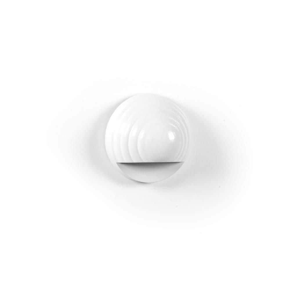 Deckorators 3.5 in. x 3.5 in. White Round Post Sconce