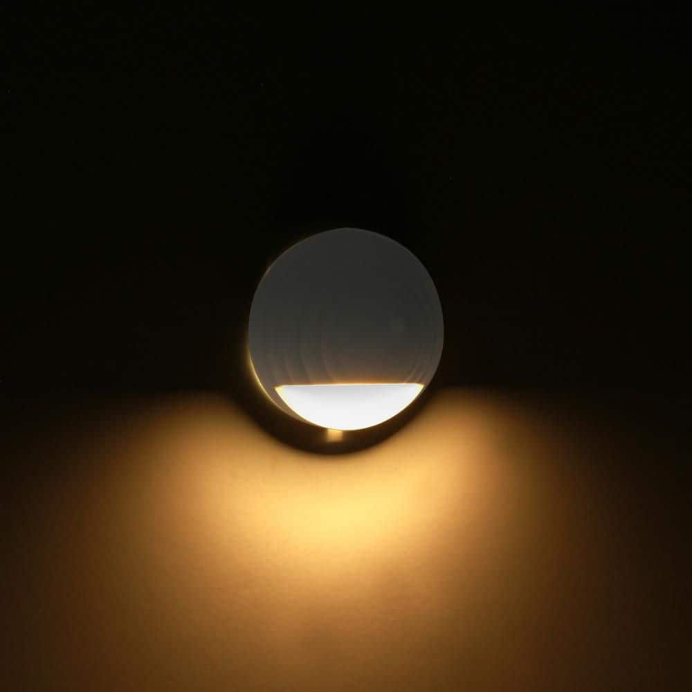 Deckorators 3.5 in. x 3.5 in. White Round Post Sconce