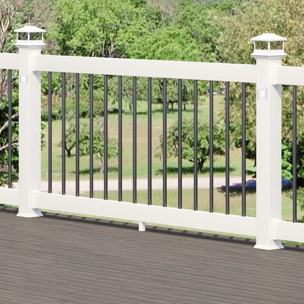 Deckorators 3.5 in. x 3.5 in. White LED Square Post Sconce