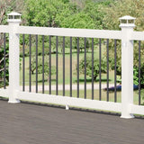 Deckorators 3.5 in. x 3.5 in. White LED Square Post Sconce