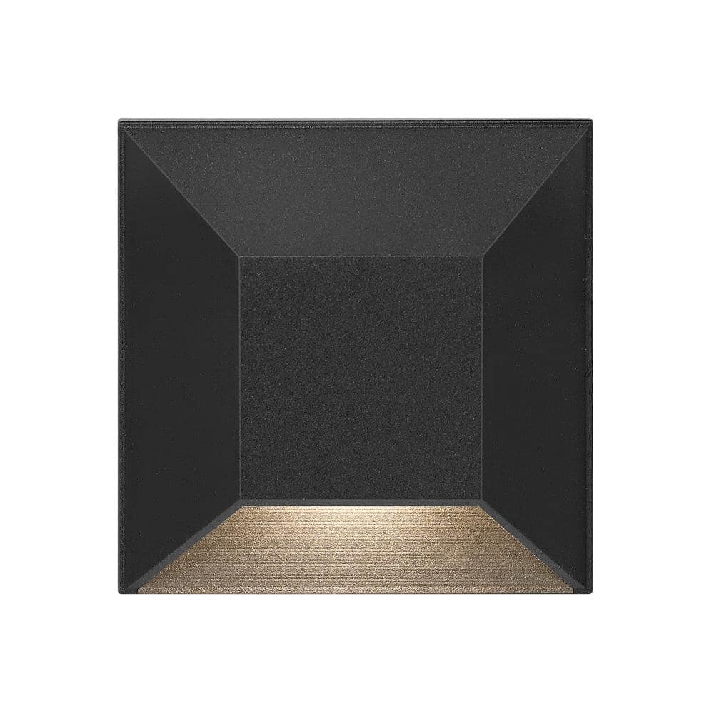 Deckorators 3.5 in. x 3.5 in. Black LED Square Post Sconce