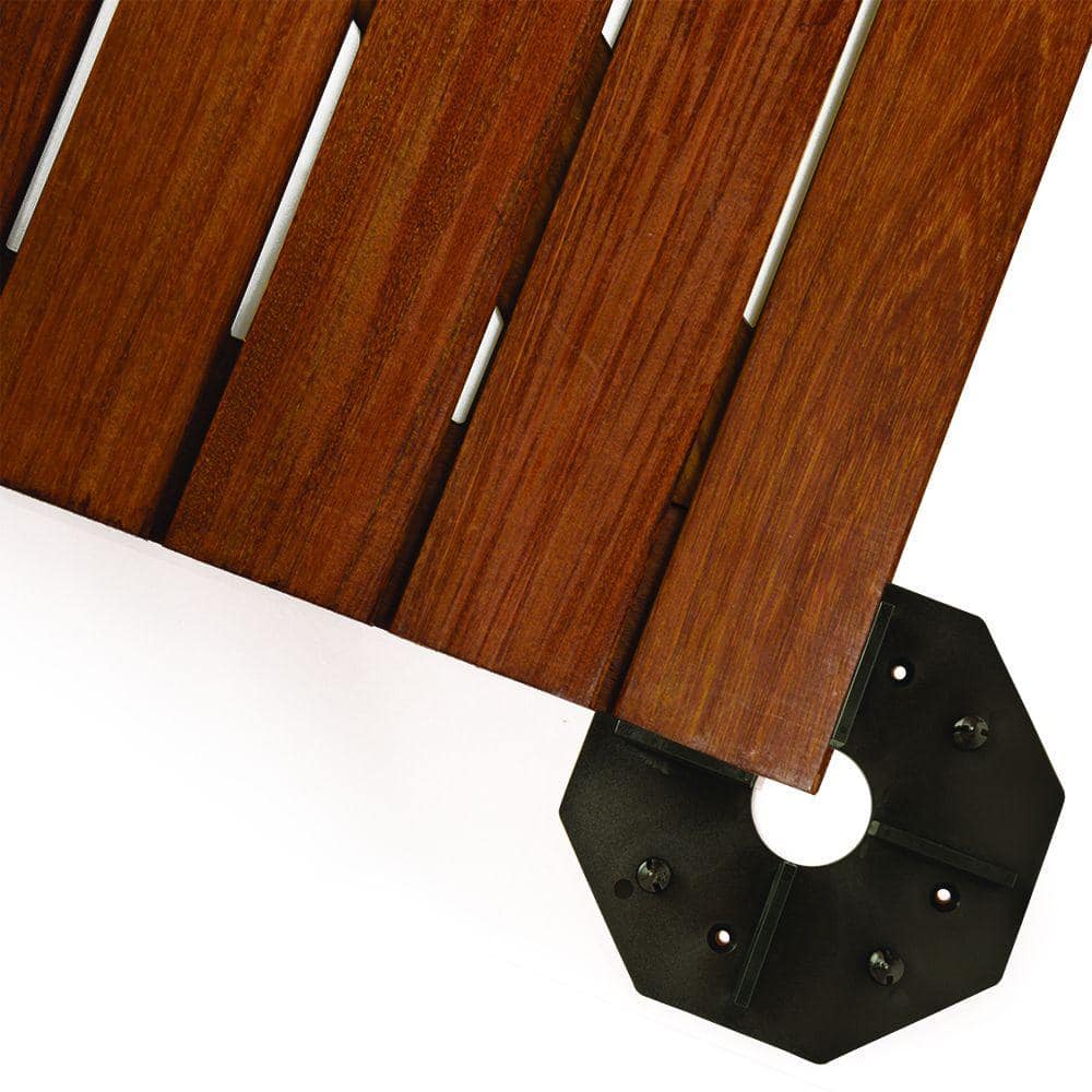 DeckWise WiseTile Shadowline Black Hardwood Deck Tile Connector