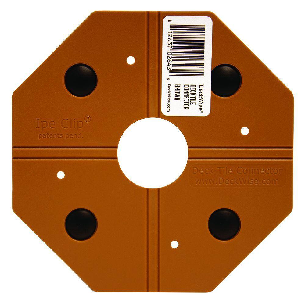 DeckWise WiseTile Hardwood Brown Hardwood Deck Tile Connector
