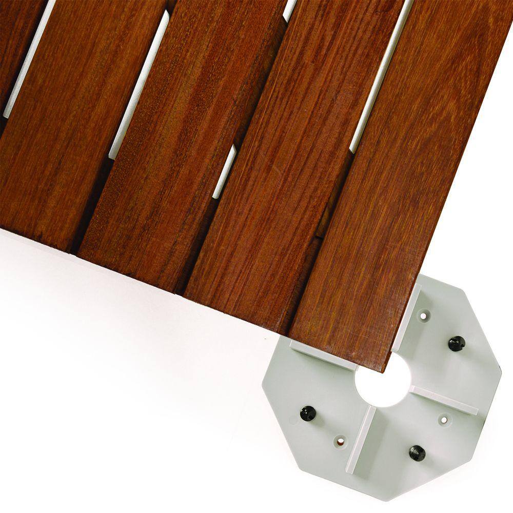 DeckWise WiseTile Concrete Grey Hardwood Deck Tile Connector