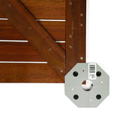 DeckWise WiseTile Concrete Grey Hardwood Deck Tile Connector