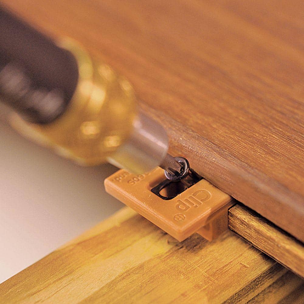 DeckWise ExtremeKD Ipe Clip Brown Biscuit Style Hidden Deck Fastener Kit for Hardwoods (525-Bucket)