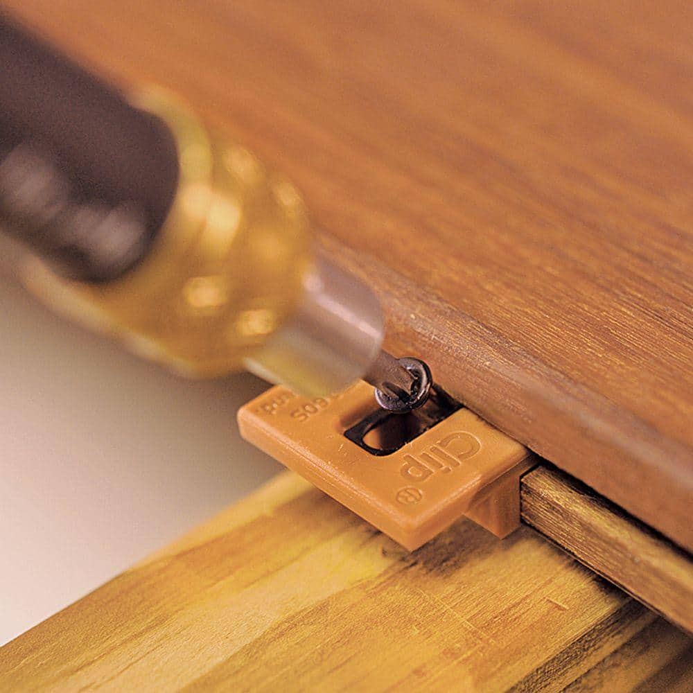 DeckWise Extreme Ipe Clip Brown Biscuit Style Hidden Deck Fastener Kit for Hardwoods (175-Pack)