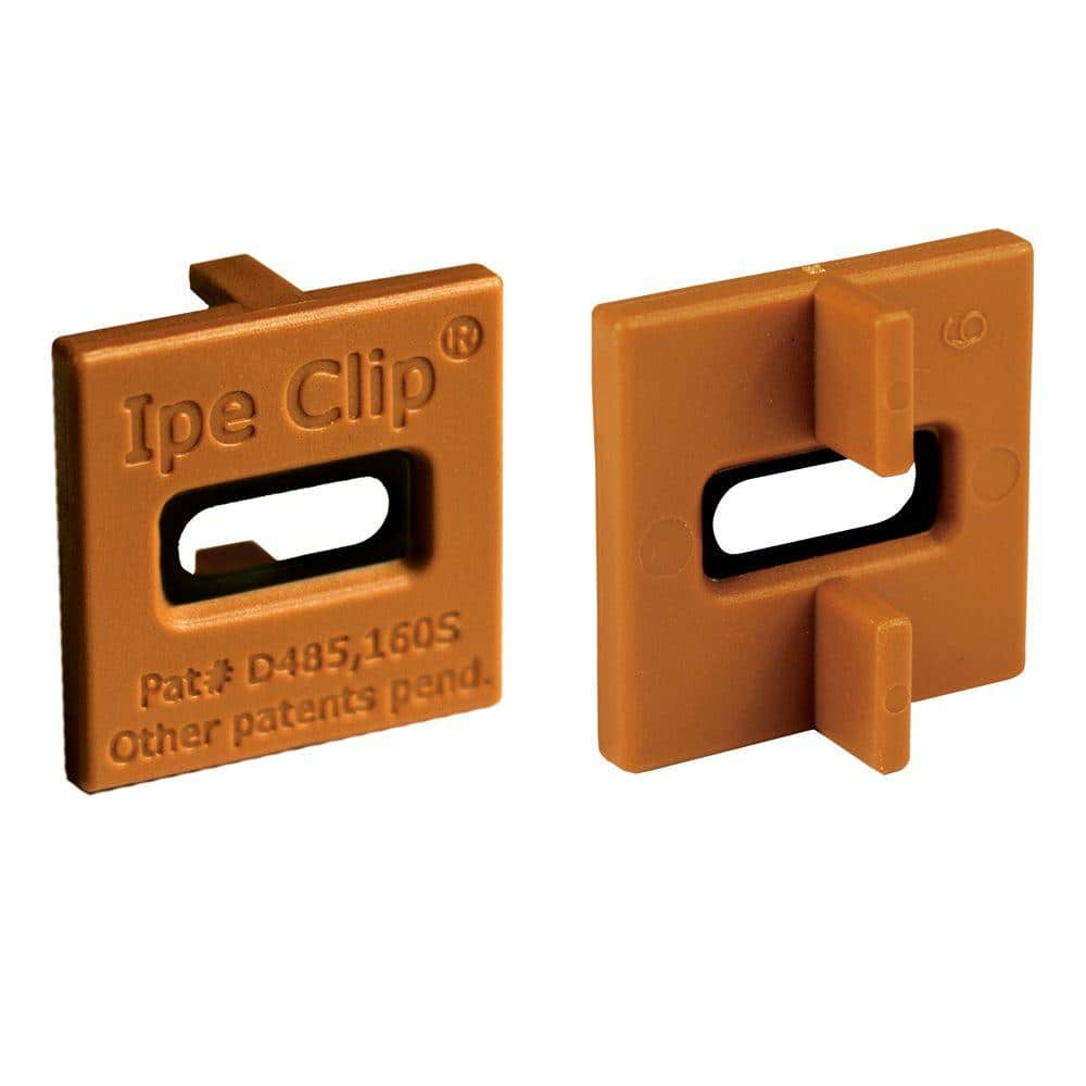 DeckWise Extreme Ipe Clip Brown Biscuit Style Hidden Deck Fastener Kit for Hardwoods (175-Pack)