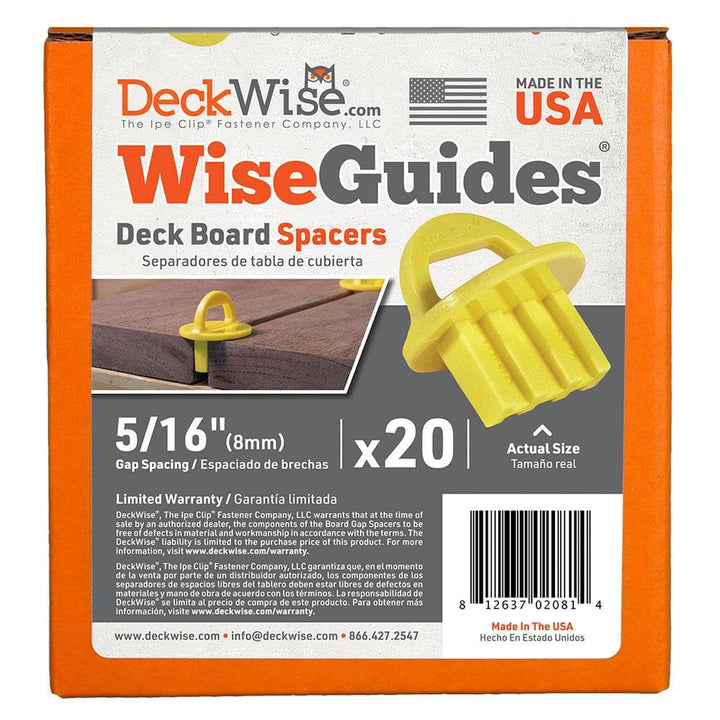 DeckWise WiseGuides 5/16 in. Gap Deck Board Spacer for Hidden Deck Fasteners (20-Count)