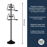 Allied Brass Foor Standing 49-in Towel Stand in Brushed Bronze
