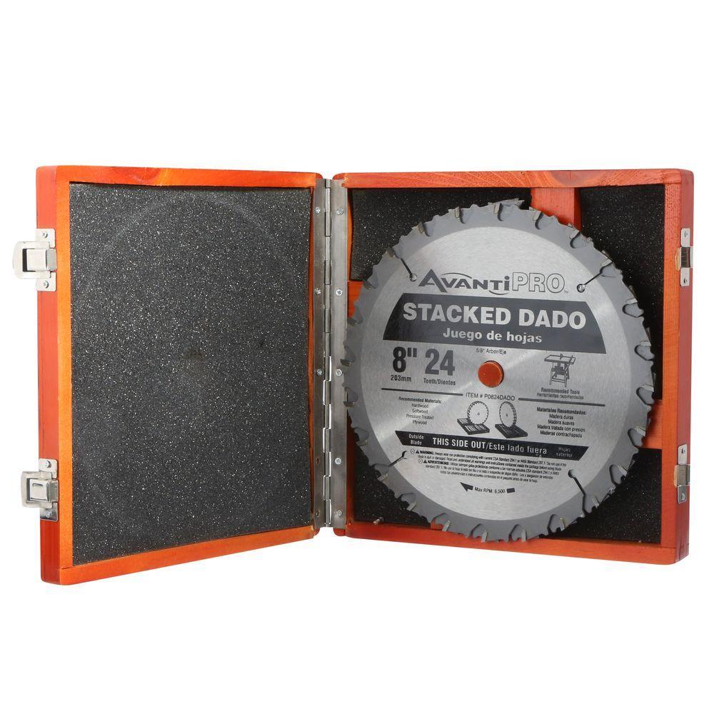 8 in. x 24-Teeth Stacked Dado Saw Blade Set - Super Arbor