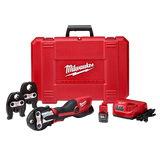 Milwaukee M12 12-Volt Lithium-Ion FORCE LOGIC Cordless Press Tool Kit, 1/2–1-1/4 in. CTS Jaws, (2) 1.5Ah Batteries, Charger & Hard Case