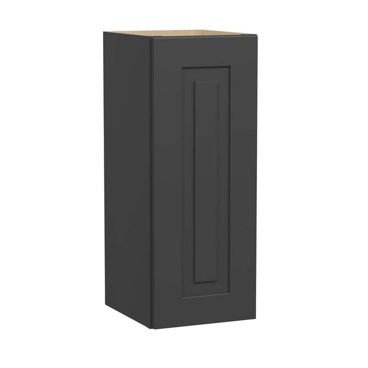 Home Decorators Collection Grayson 15 in. W x 12 in. D x 30 in. H Assembled Plywood Wall Kitchen Cabinet in Deep Onyx with Soft Close