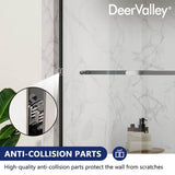 DEERVALLEY 60 in. W x 76 in. H Double Sliding Framed Shower Door in Silver with 3/8 in. (10 mm) Clear Glass