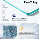 DEERVALLEY 60 in. W x 76 in. H Double Sliding Framed Shower Door in Silver with 3/8 in. (10 mm) Clear Glass