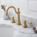 Empire 30 in. Acrylic Wash Stand with Satin Brass P-Trap Kit, Faucet, Marble Counter Top, and White Basin - Super Arbor