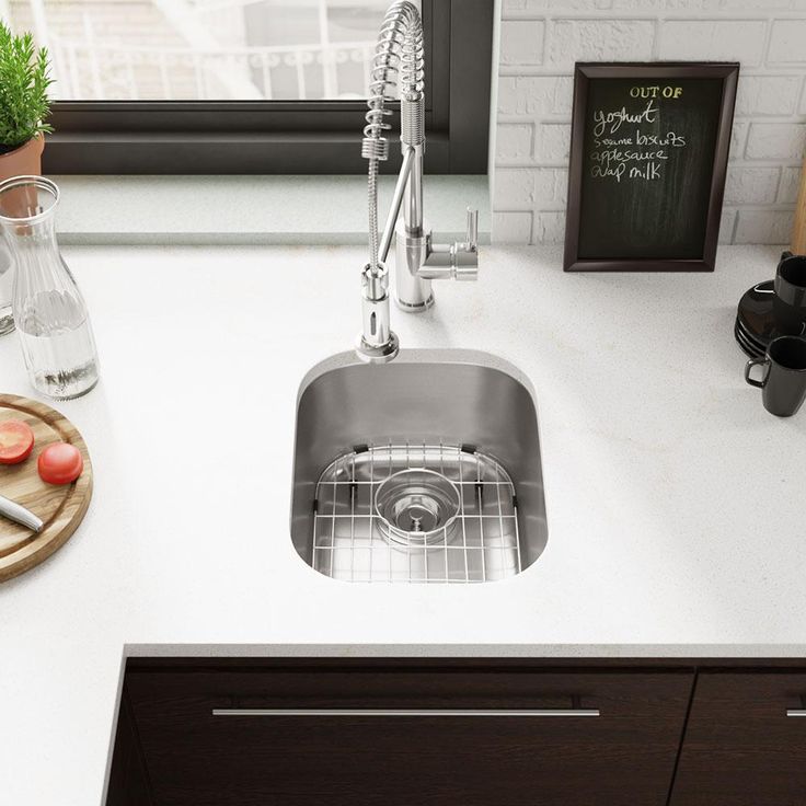 Undermount Stainless Steel 15 in. Single Bowl Bar Sink
