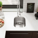 Undermount Stainless Steel 15 in. Single Bowl Bar Sink