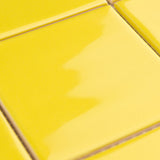 Merola Tile Twist Square Yellow Lemon 11-3/4 in. x 11-3/4 in. Ceramic Mosaic (9.79 sq. ft. / Case)
