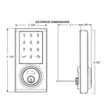 DELANEY HARDWARE Polished Chrome Touchscreen Z-Wave Smartlock Single Cylinder Deadbolt