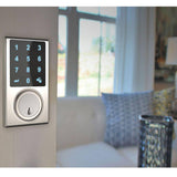 DELANEY HARDWARE Polished Chrome Touchscreen Z-Wave Smartlock Single Cylinder Deadbolt