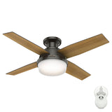 Hunter Dempsey 44-in Noble Bronze LED Indoor Ceiling Fan with Remote (4-Blade)