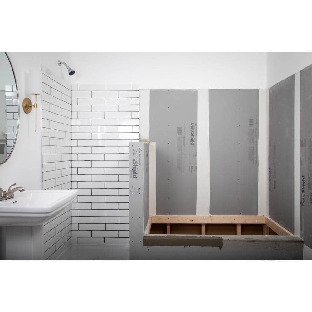 DensShield Gypsum Backer Board 1/2 in. x 2.7 ft. x 5 ft. Tile Backer