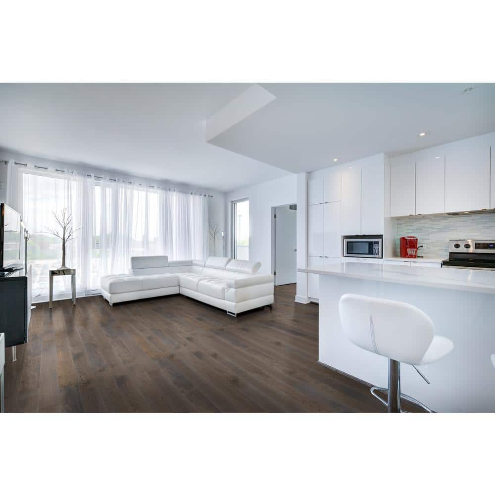 A&A Surfaces Woodridge Derlin Oak 0.28 in. x 6.5 in. Waterproof Wire Brushed Engineered Hardwood Flooring (21.67 sq. ft./case)