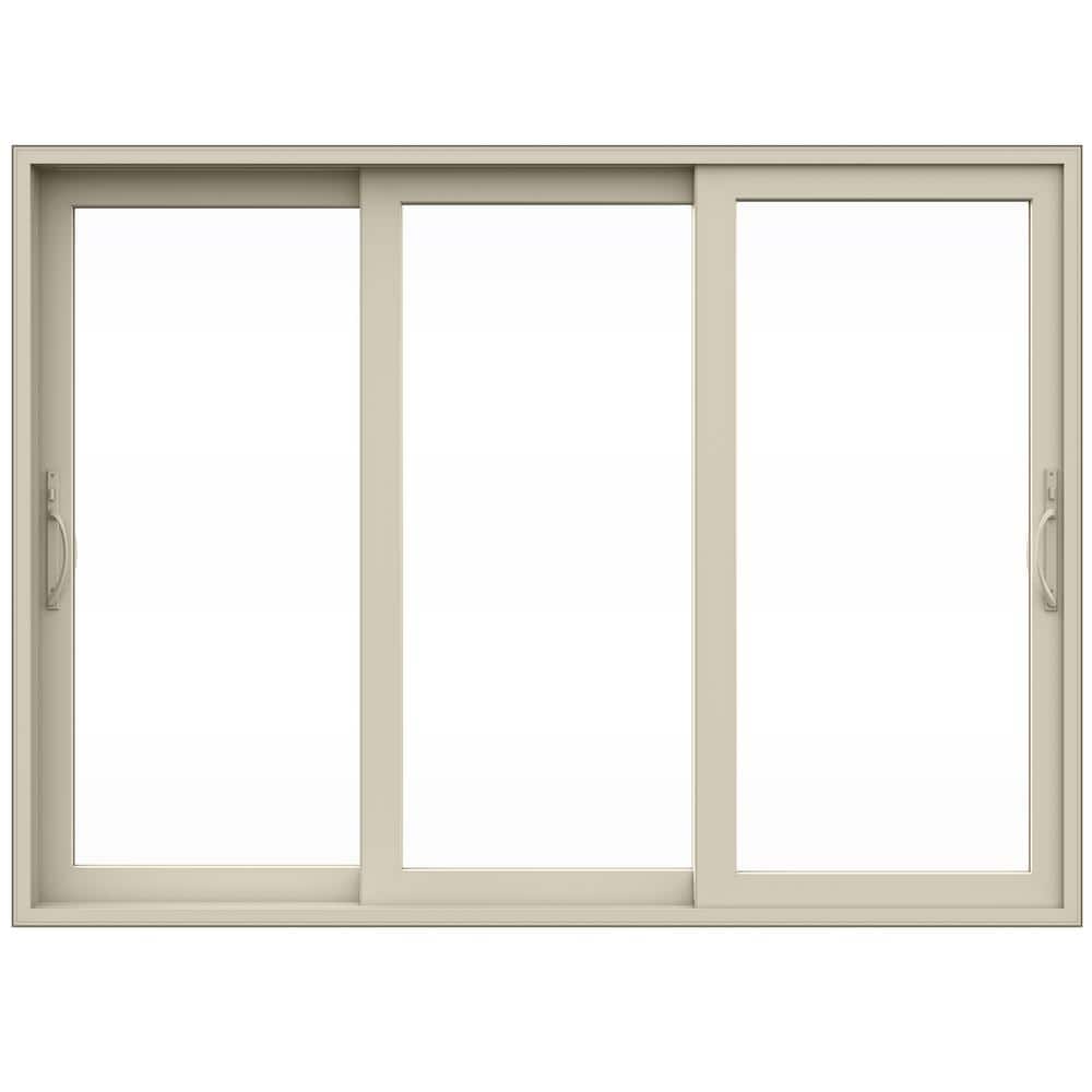 V4500 Multi-Slide 105 in. x 80 in. Universal Handing Low-E Desert Sand Vinyl 3-Panel Prehung Patio Door