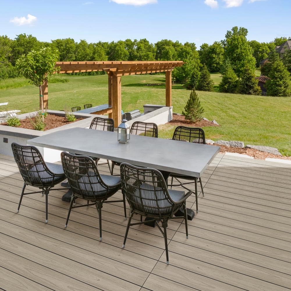 CREATIVE SURFACES Desert Stone Composite Decking Boards - 12 ft Length