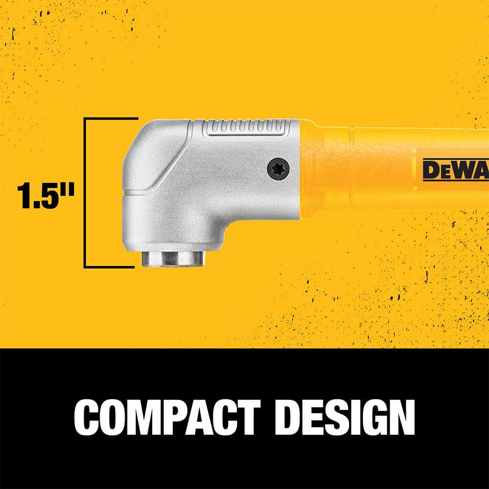 DEWALT MAXFIT Right Angle Magnetic Attachment, 1/4 in. Hex, Compact 1-1/2 in. Front-to-Back