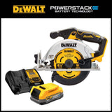 DEWALT 20V MAX Cordless Brushless 6-1/2 in. Circular Saw with POWERSTACK Battery Starter Kit