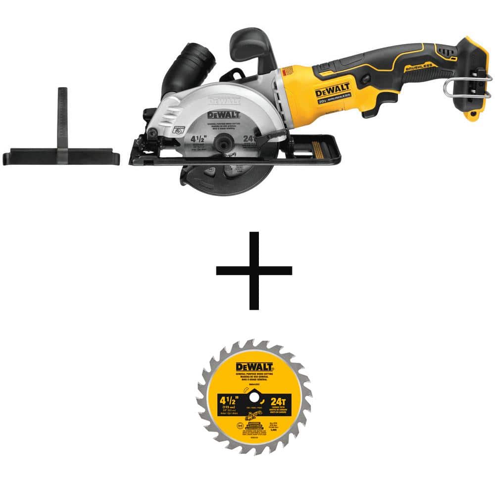 DEWALT ATOMIC 20V MAX Cordless Brushless Circular Saw with 24-Tooth Blade