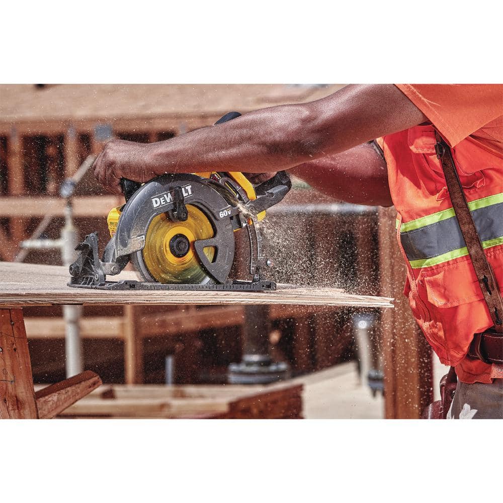 DEWALT FLEXVOLT 60V MAX Lithium-Ion Cordless Brushless 7-1/4 in. Wormdrive Style Circular Saw with FLEXVOLT 9.0Ah Battery Pack