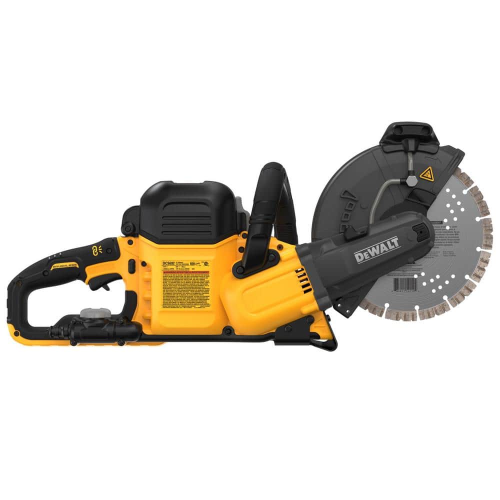DEWALT FLEXVOLT 60V Lithium‑Ion Cordless 9 in. Cut-Off/Construction Saw with (2) FLEXVOLT Batteries, Bonus 4-1/2 in. Angle Grinder