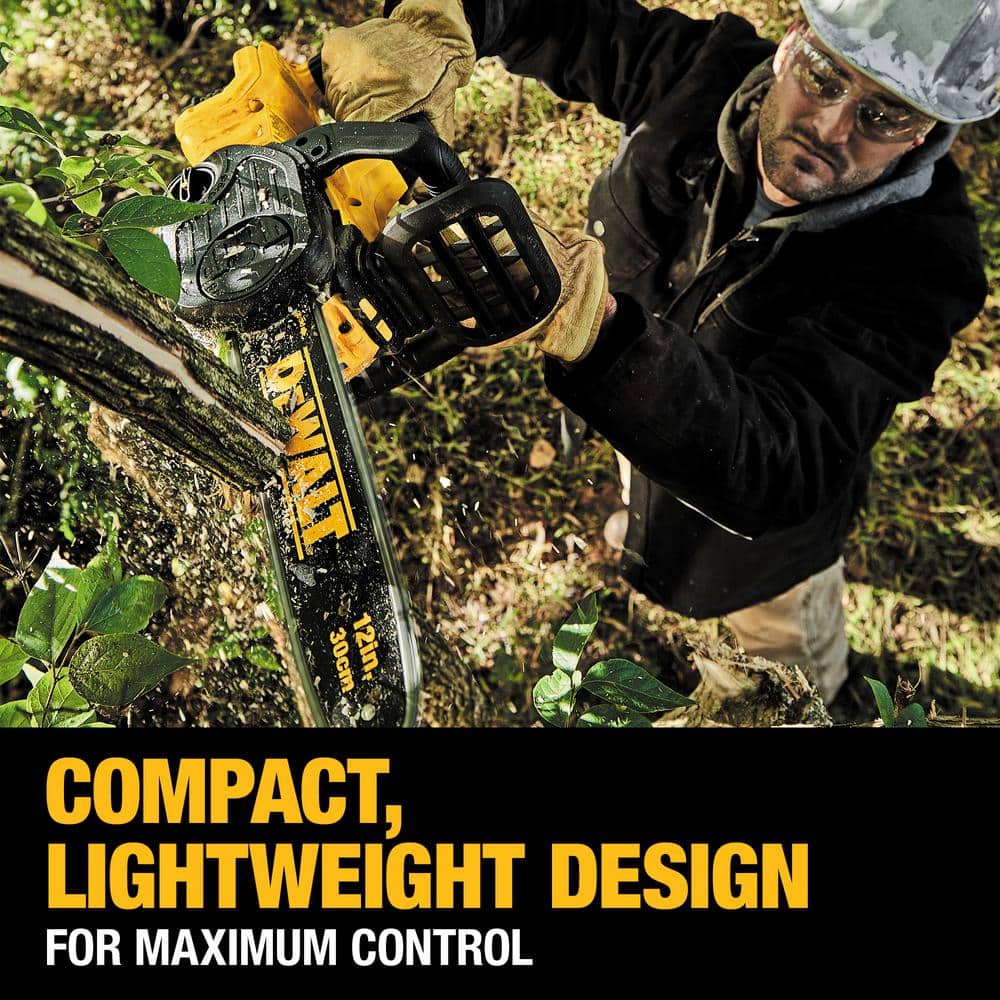 DEWALT 12 in. 20V MAX XR Lithium‑Ion Cordless Brushless Chainsaw (Tool Only)
