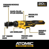 DEWALT ATOMIC 20V MAX Cordless 3/8 in. Ratchet (Tool Only)