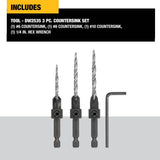 DEWALT Steel Countersink Drill Bit Set (3-Piece) – DW2535