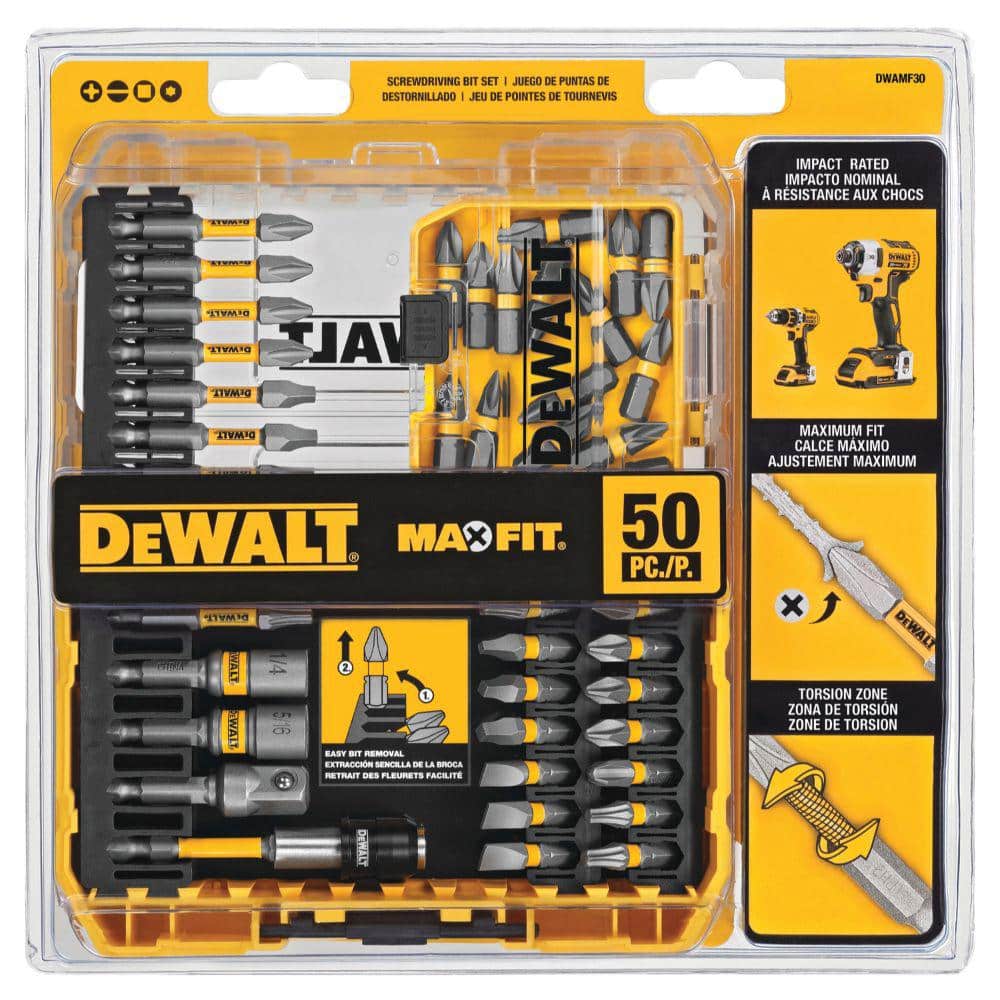 DEWALT MAXFIT Screwdriving Drill Bit Set, 50-Piece (DWAMF50)