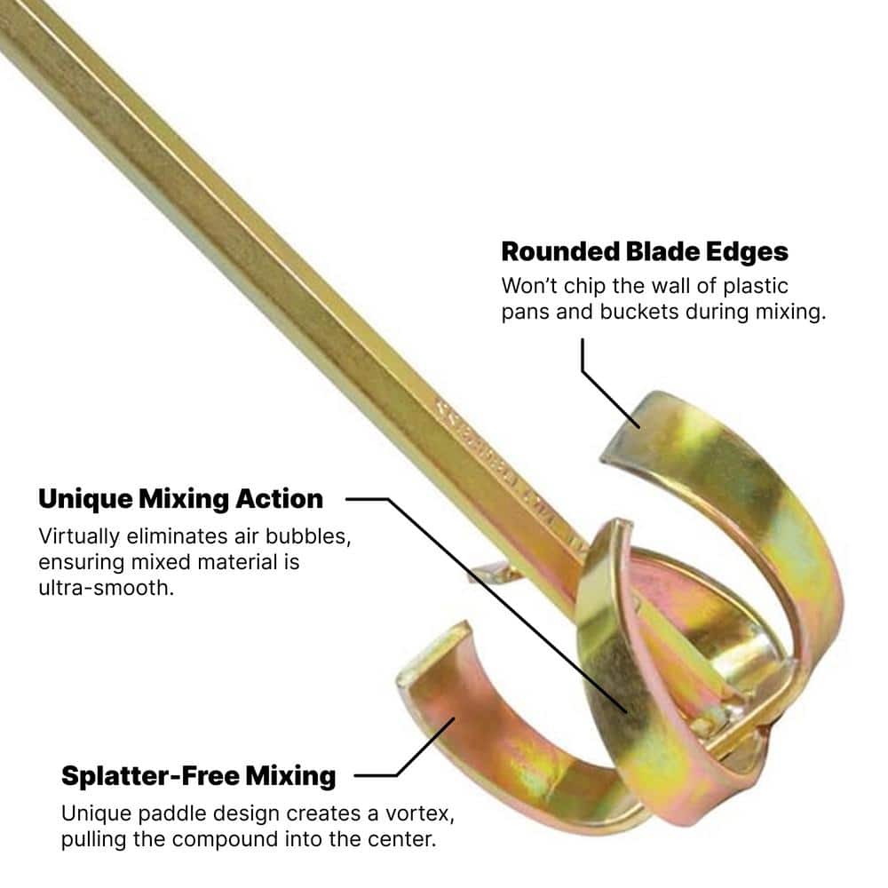 DEWALT 13 in. Gold Pro Mixing Paddle with 2 in. Head