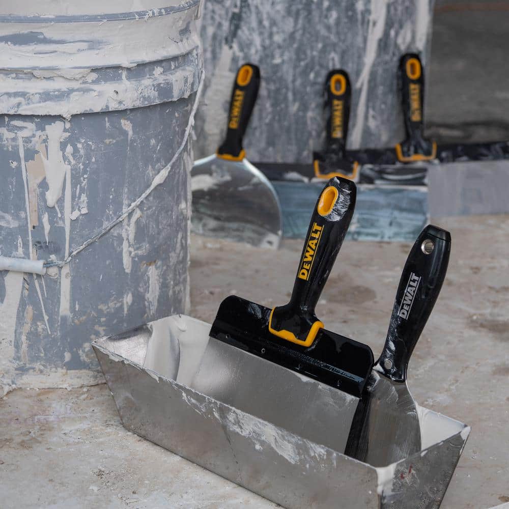 DEWALT 6 in. Carbon Steel Putty Knife with Black Plastic Handle