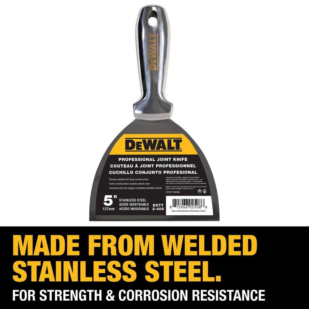 DEWALT 5 in. Stainless Steel Joint Knife with Welded Handle