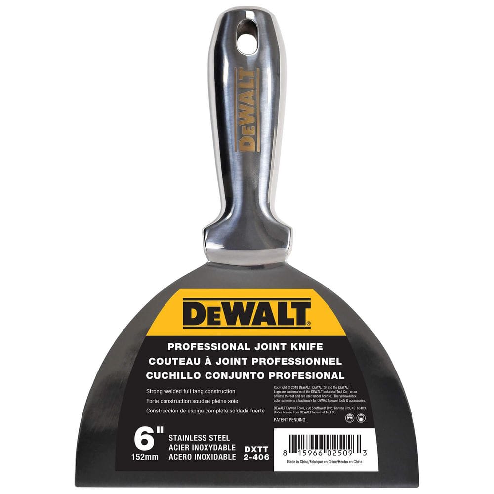 DEWALT 6 in. Stainless Steel Joint Knife with Welded Handle