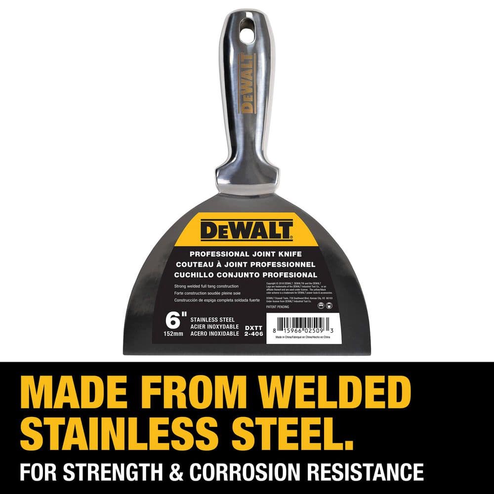 DEWALT 6 in. Stainless Steel Joint Knife with Welded Handle