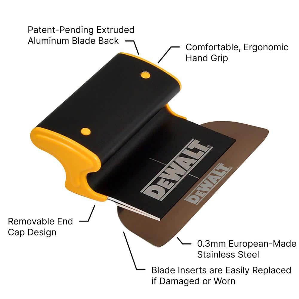 DEWALT 7 in. Skimming Blade - Aluminum Housing with 0.012 in. (0.3mm) Replaceable Stainless Steel Blade Insert