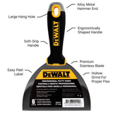 DEWALT Stainless Steel Joint Knife Set with Soft Grip Handles, 4/5/6 in. + 9-in-1 Tool