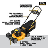 DeWalt 20V MAX DCMWP233U2 21.5 in. Cordless Push Lawn Mower Kit with (2) 10Ah Batteries & Charger